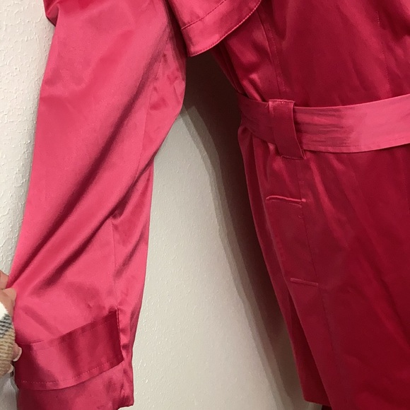 EUC Vintage NY Collection Hot Pink Full Length Button Down Coat Size XL - Picture 7 of 13